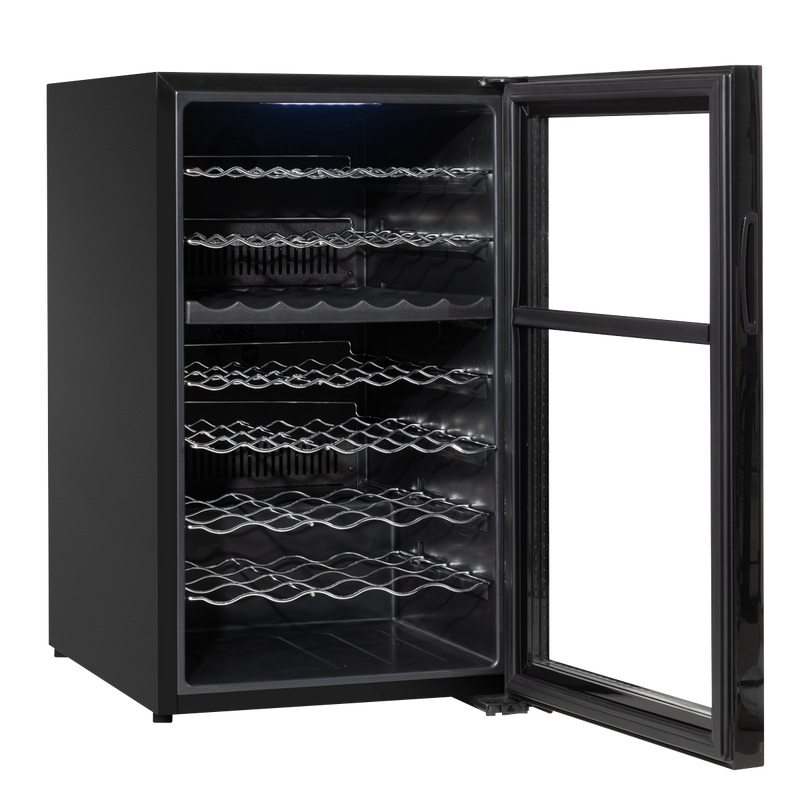 Sealey DH236 Baridi 52 Bottle Dual Zone Wine Cooler, Fridge, Touch Screen Controls, LED - Black