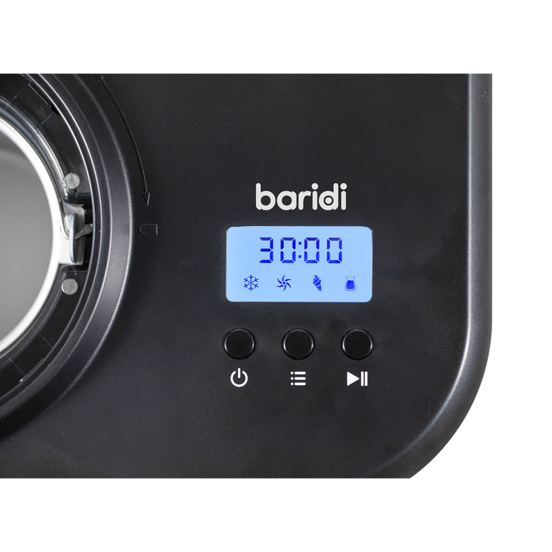 Baridi DH238 Automatic Churning Ice Cream Machine 1L - Black