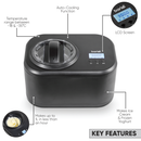 Baridi DH238 Automatic Churning Ice Cream Machine 1L - Black