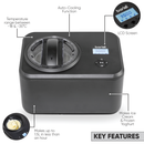 Baridi DH240 Automatic Churning Ice Cream Machine 1.5L - Black