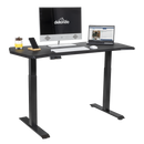 Dellonda DH241 Carbon Fibre Effect Electric Height Adjustable Standing Desk, 1400 x 700mm Dual Motor 100kg