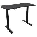 Dellonda DH241 Carbon Fibre Effect Electric Height Adjustable Standing Desk, 1400 x 700mm Dual Motor 100kg