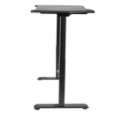 Dellonda DH241 Carbon Fibre Effect Electric Height Adjustable Standing Desk, 1400 x 700mm Dual Motor 100kg