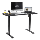 Dellonda DH243 Single Motor Ultra-Quiet Adjustable-Height Electric Sit/Stand Desk - Carbon Fibre Effect Desktop
