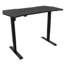 Dellonda DH243 Single Motor Ultra-Quiet Adjustable-Height Electric Sit/Stand Desk - Carbon Fibre Effect Desktop