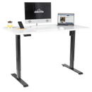 Dellonda DH244 White Electric Height Adjustable Standing Desk with Memory, Quiet, 1400x700mm