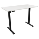 Dellonda DH244 White Electric Height Adjustable Standing Desk with Memory, Quiet, 1400x700mm