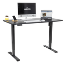 Dellonda DH245 Black Electric Height Adjustable Standing Desk with Memory, Quiet, 1400x700mm