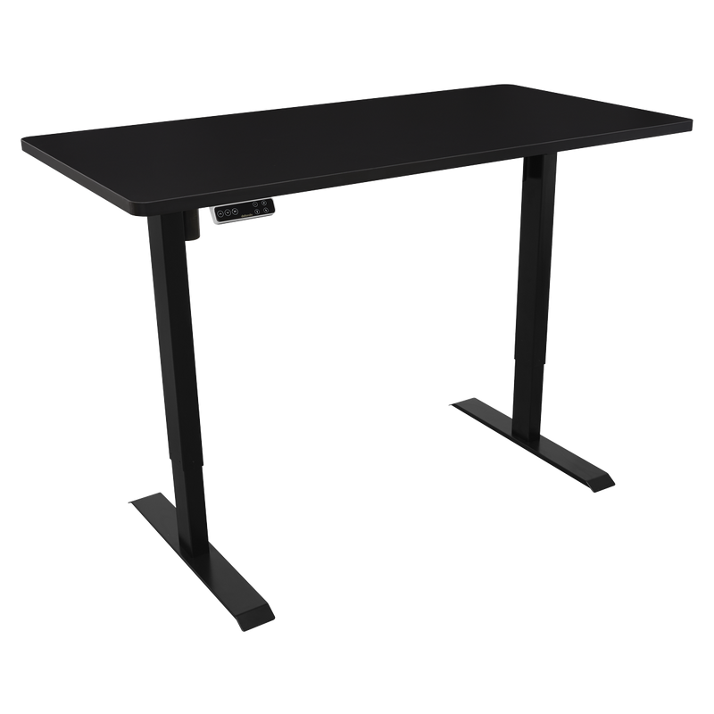 Dellonda DH245 Black Electric Height Adjustable Standing Desk with Memory, Quiet, 1400x700mm