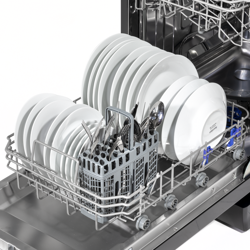 Baridi DH267 Slimline Freestanding Dishwasher 45cm Wide 10 Place Settings - Black