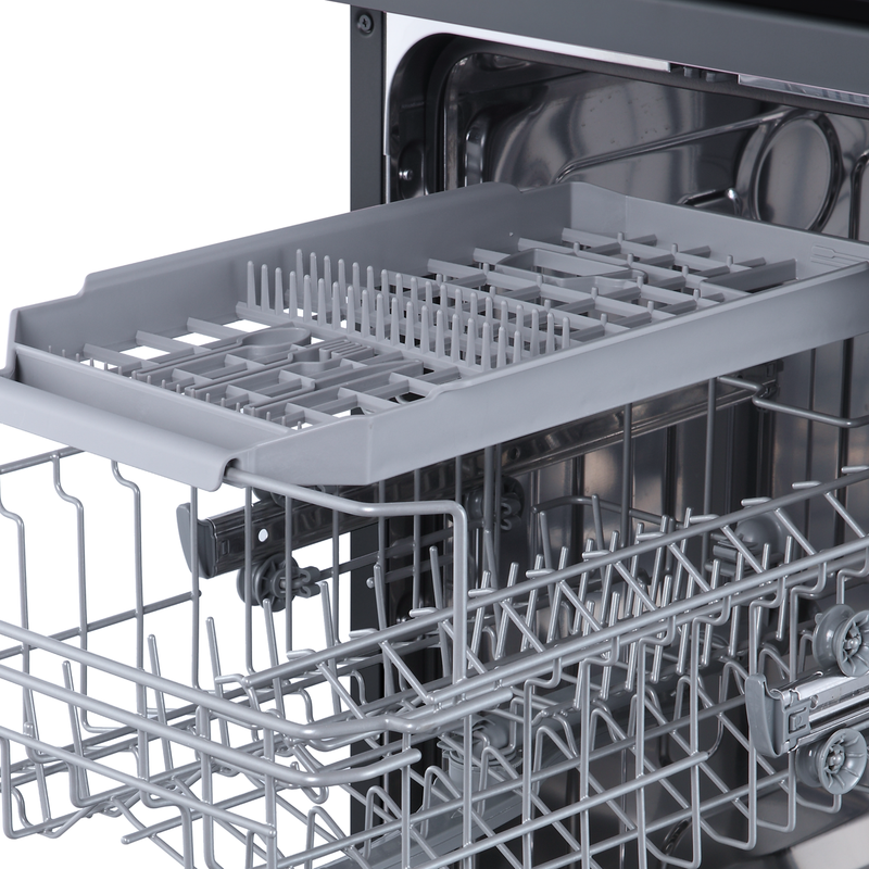 Baridi DH267 Slimline Freestanding Dishwasher 45cm Wide 10 Place Settings - Black