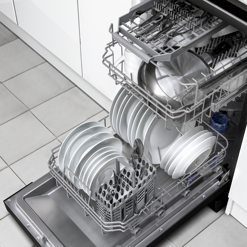 Baridi DH267 Slimline Freestanding Dishwasher 45cm Wide 10 Place Settings - Black