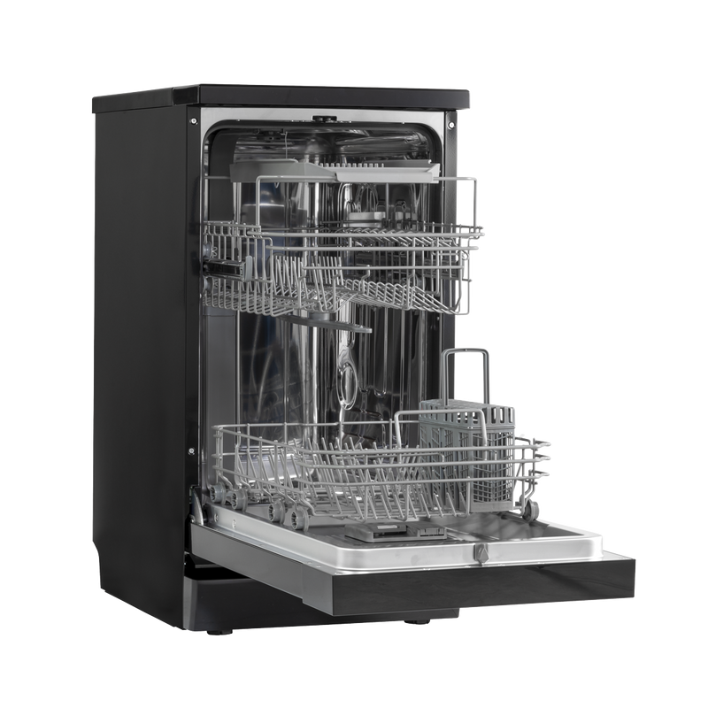 Baridi DH267 Slimline Freestanding Dishwasher 45cm Wide 10 Place Settings - Black