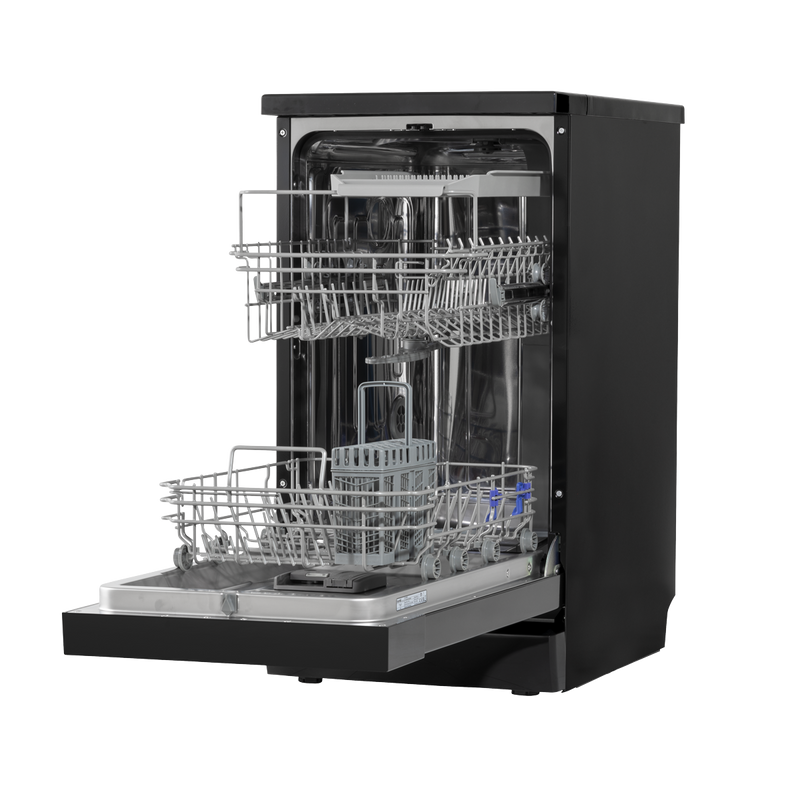 Baridi DH267 Slimline Freestanding Dishwasher 45cm Wide 10 Place Settings - Black