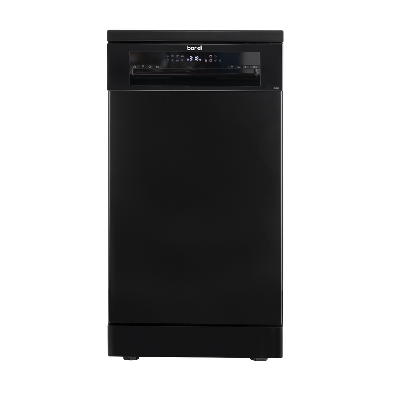Baridi DH267 Slimline Freestanding Dishwasher 45cm Wide 10 Place Settings - Black