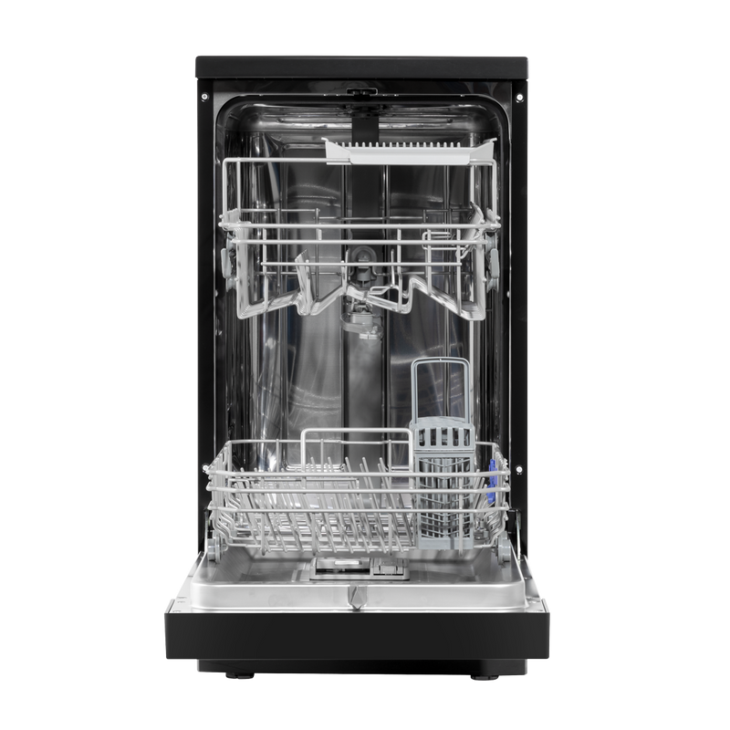Baridi DH267 Slimline Freestanding Dishwasher 45cm Wide 10 Place Settings - Black