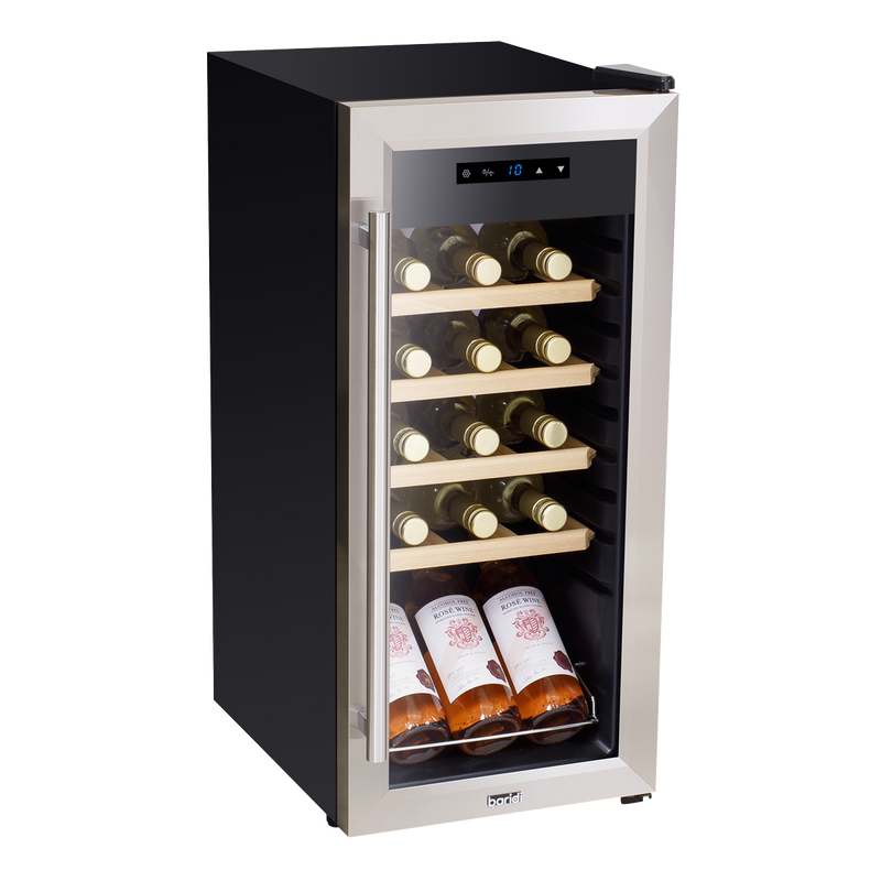 Baridi DH29  18 Bottle Wine Fridge Cooler & Touch Control, LED Light, Stainless Steel