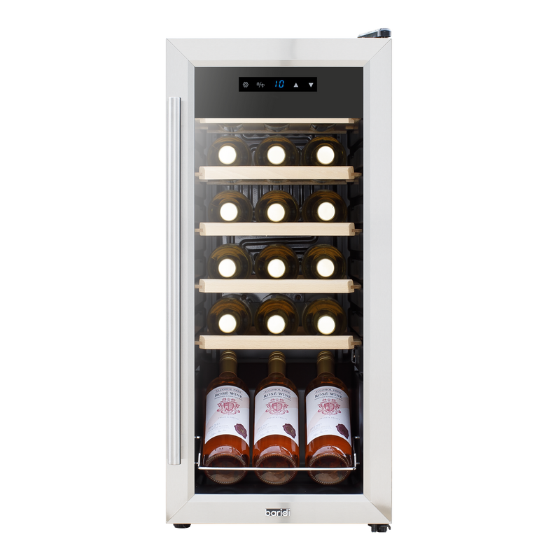Baridi DH29  18 Bottle Wine Fridge Cooler & Touch Control, LED Light, Stainless Steel