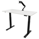 Dellonda DH32 White Electric Height Adjustable Standing Desk, 1400 x 700mm Dual Motor 100kg