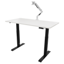 Dellonda DH32 White Electric Height Adjustable Standing Desk, 1400 x 700mm Dual Motor 100kg