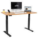 Dellonda DH33 Oak Electric Height Adjustable Standing Desk, 1400 x 700mm Dual Motor 100kg