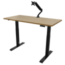 Dellonda DH33 Oak Electric Height Adjustable Standing Desk, 1400 x 700mm Dual Motor 100kg