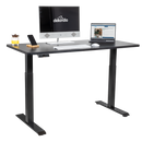 Dellonda DH34 Black Electric Height Adjustable Standing Desk, 1400 x 700mm Dual Motor 100kg