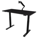Dellonda DH34 Black Electric Height Adjustable Standing Desk, 1400 x 700mm Dual Motor 100kg