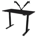 Dellonda DH34 Black Electric Height Adjustable Standing Desk, 1400 x 700mm Dual Motor 100kg