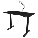 Dellonda DH34 Black Electric Height Adjustable Standing Desk, 1400 x 700mm Dual Motor 100kg