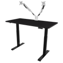 Dellonda DH34 Black Electric Height Adjustable Standing Desk, 1400 x 700mm Dual Motor 100kg