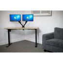 Dellonda DH41 Oak Electric Adjustable-Height Standing Desk with Memory, Quiet & Fast 1400 x 700mm