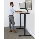 Dellonda DH41 Oak Electric Adjustable-Height Standing Desk with Memory, Quiet & Fast 1400 x 700mm