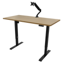 Dellonda DH41 Oak Electric Adjustable-Height Standing Desk with Memory, Quiet & Fast 1400 x 700mm