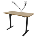 Dellonda DH41 Oak Electric Adjustable-Height Standing Desk with Memory, Quiet & Fast 1400 x 700mm