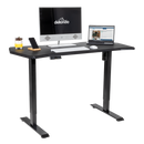 Dellonda DH43 Carbon Fibre Effect Electric Height Adjustable Standing Desk with Memory, Quiet, 1400 x 700mm