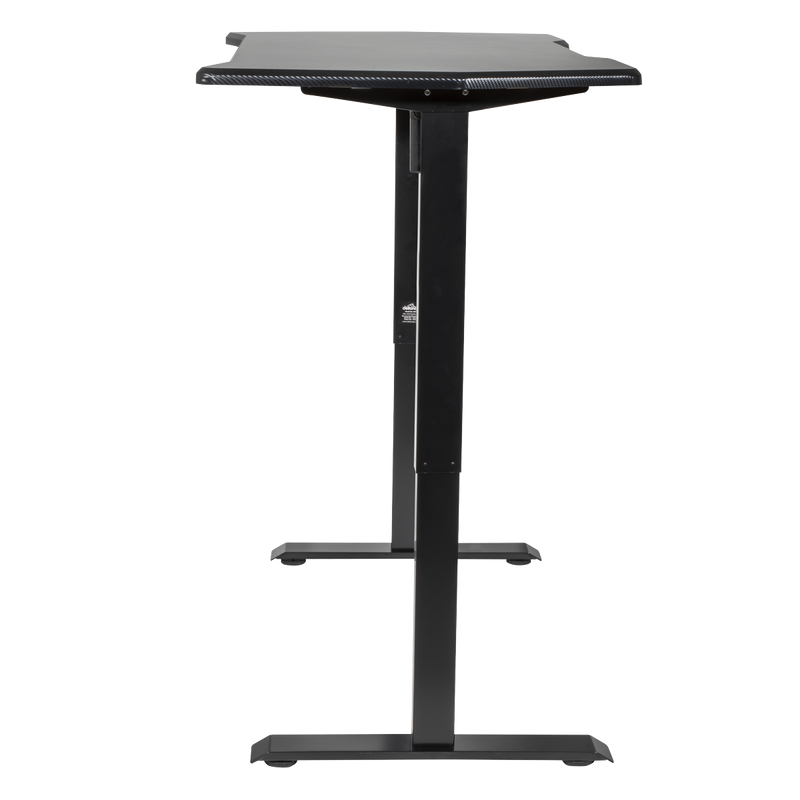 Dellonda DH43 Carbon Fibre Effect Electric Height Adjustable Standing Desk with Memory, Quiet, 1400 x 700mm