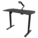 Dellonda DH43 Carbon Fibre Effect Electric Height Adjustable Standing Desk with Memory, Quiet, 1400 x 700mm