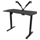 Dellonda DH43 Carbon Fibre Effect Electric Height Adjustable Standing Desk with Memory, Quiet, 1400 x 700mm