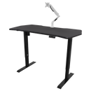 Dellonda DH43 Carbon Fibre Effect Electric Height Adjustable Standing Desk with Memory, Quiet, 1400 x 700mm
