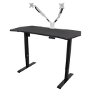 Dellonda DH43 Carbon Fibre Effect Electric Height Adjustable Standing Desk with Memory, Quiet, 1400 x 700mm