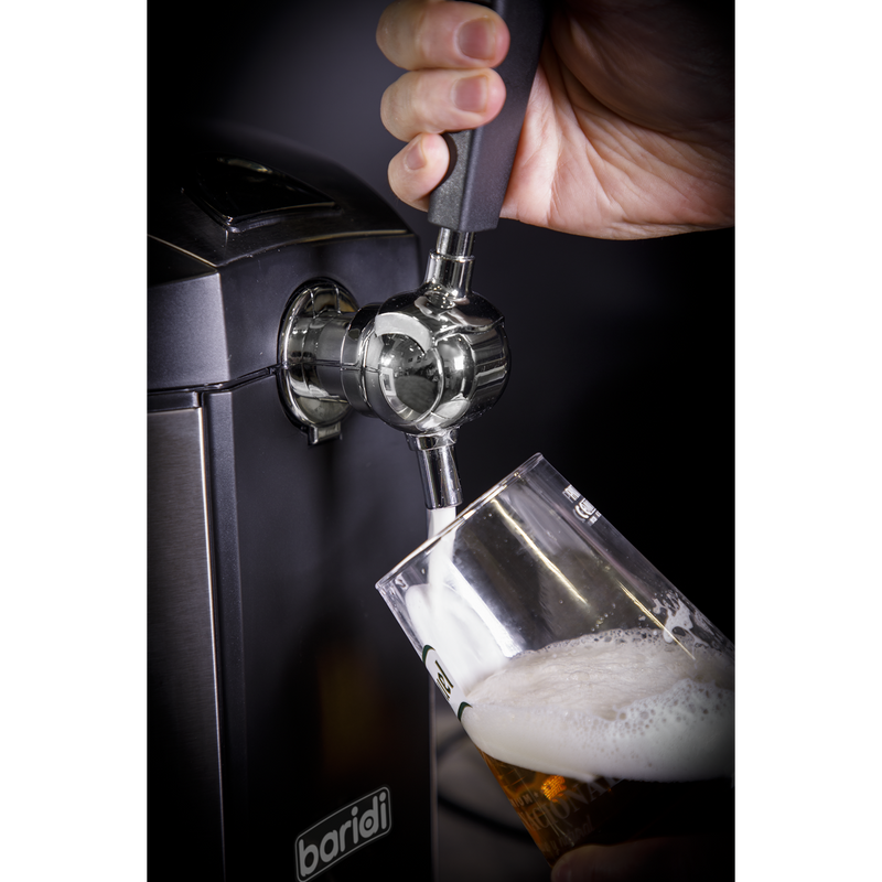 Sealey DH49 Baridi 5L Mini Keg Beer Dispenser Tap 4 degreeC Integrated Cooling