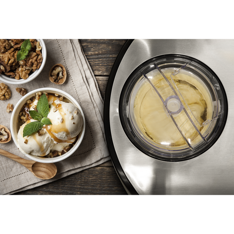Baridi DH51 Ice Cream Maker with Fast Freeze 1.2L Capacity - Stainless Steel
