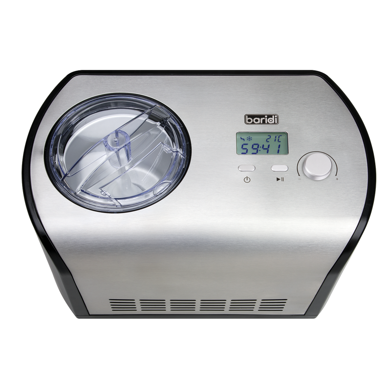 Baridi DH51 Ice Cream Maker with Fast Freeze 1.2L Capacity - Stainless Steel