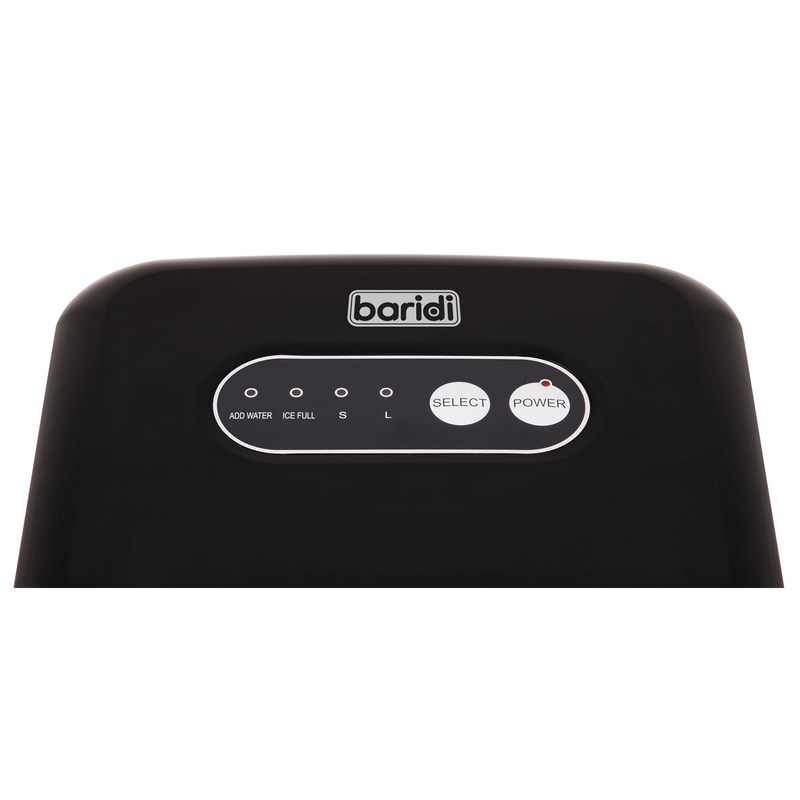 Baridi DH52  12kg in 24hr Ice Cube Maker with LED Display & 10 Minute Freeze - DH52