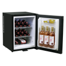 Baridi DH58  35L Ultra Quiet Drinks & Wine Mini Cooler Fridge with LED Light, Black