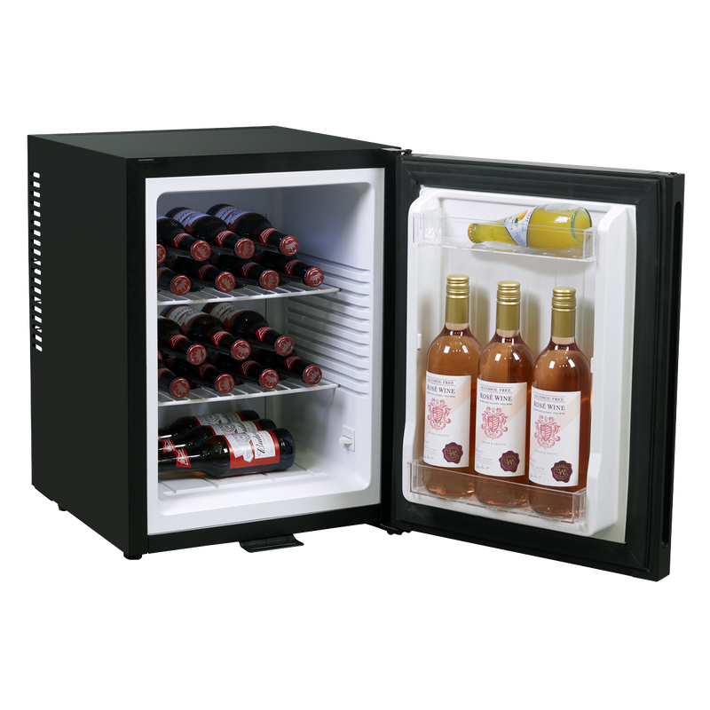 Baridi DH58  35L Ultra Quiet Drinks & Wine Mini Cooler Fridge with LED Light, Black