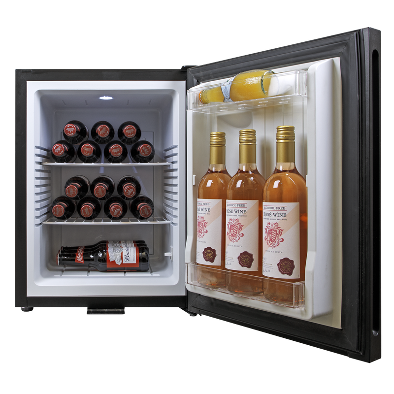 Baridi DH58  35L Ultra Quiet Drinks & Wine Mini Cooler Fridge with LED Light, Black