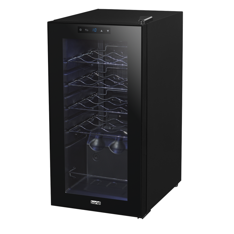 Baridi DH5  15 Bottle Wine Fridge with Digital Touchscreen Controls & LED Light, Black