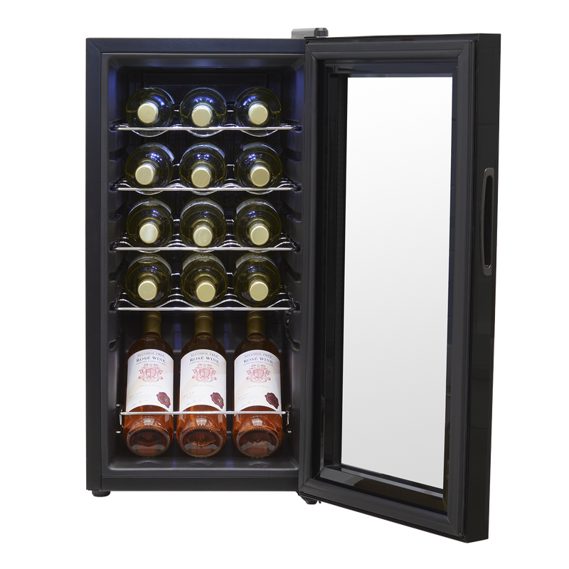 Baridi DH5  15 Bottle Wine Fridge with Digital Touchscreen Controls & LED Light, Black